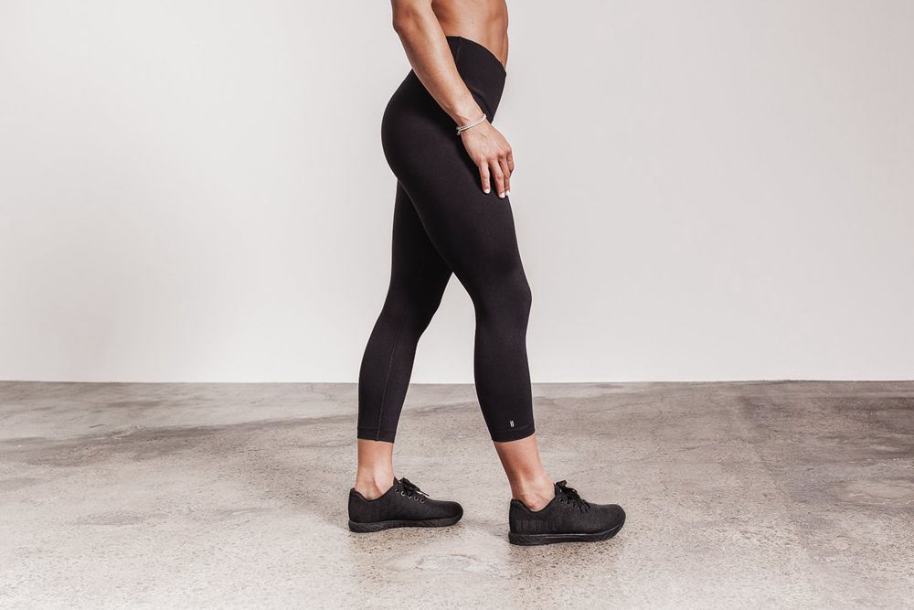 Leggings NOBULL Femme Noir - NOBULL High-Rise Crop,France (1267-TOKXF)